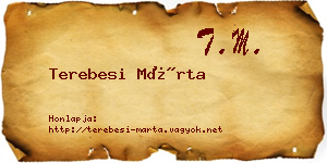 Terebesi Márta névjegykártya