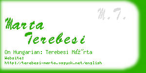 marta terebesi business card